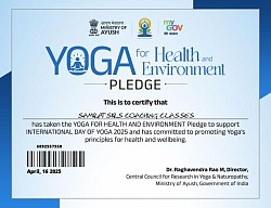 YOGA PLEDGE CERTIFICATE